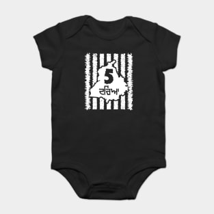 Punjab - five rivers - White Baby Bodysuit